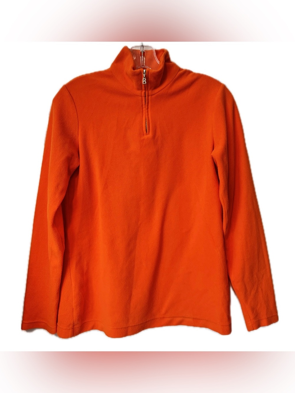 Bogner Orange Quarter Zip Fleece Pullover Ski Sweater USA Women's Small